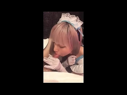 ❤️ 日本偶像[mayuka]，法国女仆装，第一部分，口交和用乳液打飞机 ❤️ Porno fb❌️❤